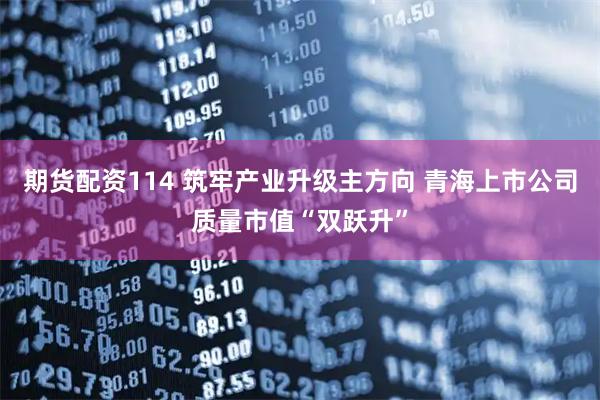期货配资114 筑牢产业升级主方向 青海上市公司质量市值“双跃升”
